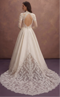 Elegant Bridal Dresses with Cathedral Lace Trains