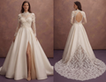 Elegant Bridal Dresses with Cathedral Lace Trains