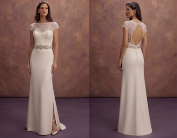 Elegant Bridal Dresses with Crystal Belt Details