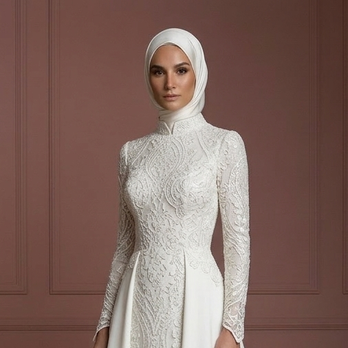 Elegant Hijab Wedding Dress Modest Islamic Bridal Style Muslim