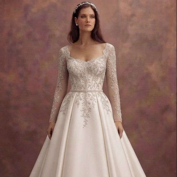Elegant Silk Bridal Gowns with Luxurious Finish