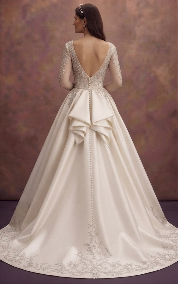 Elegant Silk Bridal Gowns with Luxurious Finish