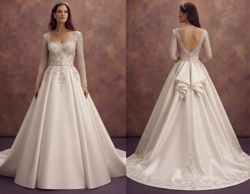 Elegant Silk Bridal Gowns with Luxurious Finish