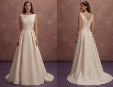 Elegant Silk Faille Wedding Dresses with Structured Style