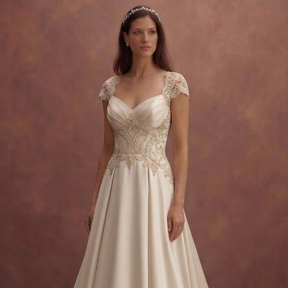 Elegant Silk Satin Wedding Dresses with Classic Bridal Style