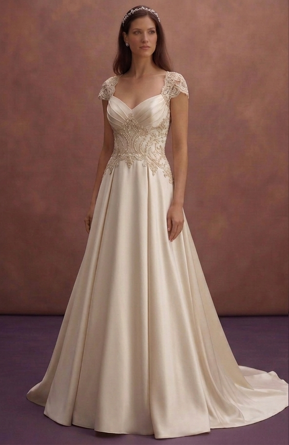 Elegant Silk Satin Wedding Dresses with Classic Bridal Style