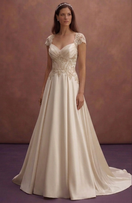 Elegant Silk Satin Wedding Dresses with Classic Bridal Style