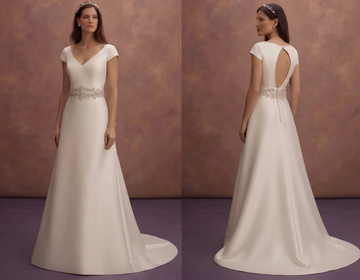 Elegant Wedding Dresses with Crystal Waist Sashes
