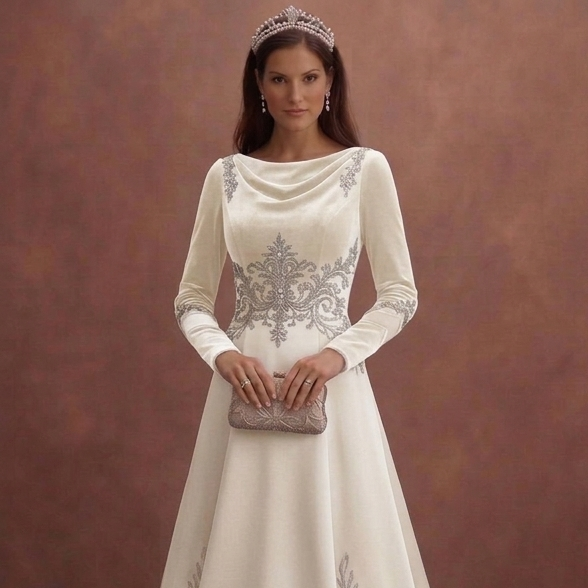 Elegant Winter Wedding Dresses in Velvet and Satin