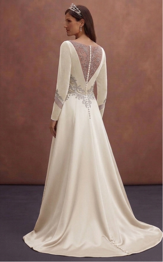Elegant Winter Wedding Dresses in Velvet and Satin