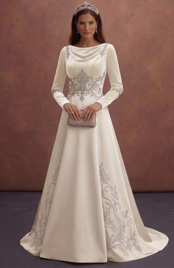 Elegant Winter Wedding Dresses in Velvet and Satin