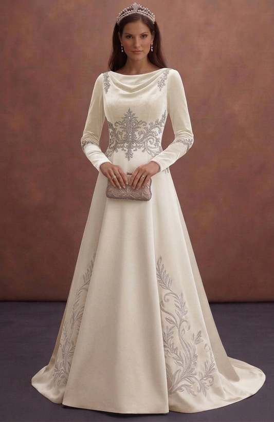Elegant Winter Wedding Dresses in Velvet and Satin