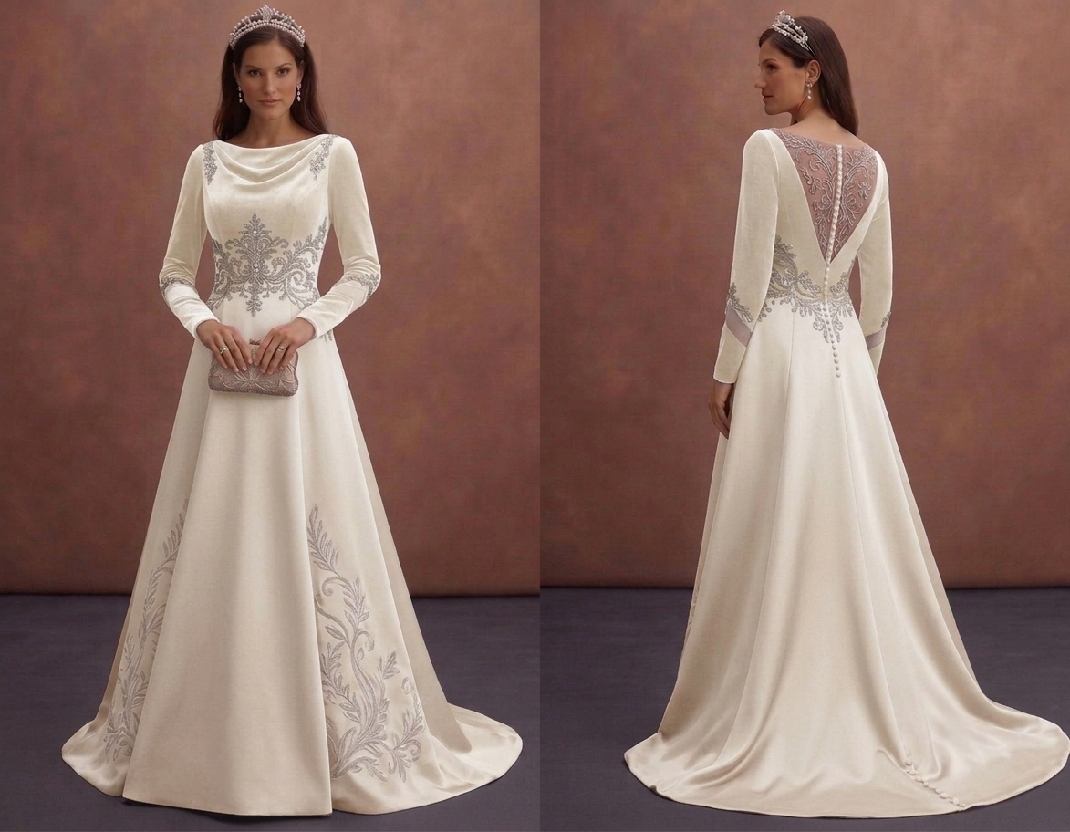 Elegant Winter Wedding Dresses in Velvet and Satin