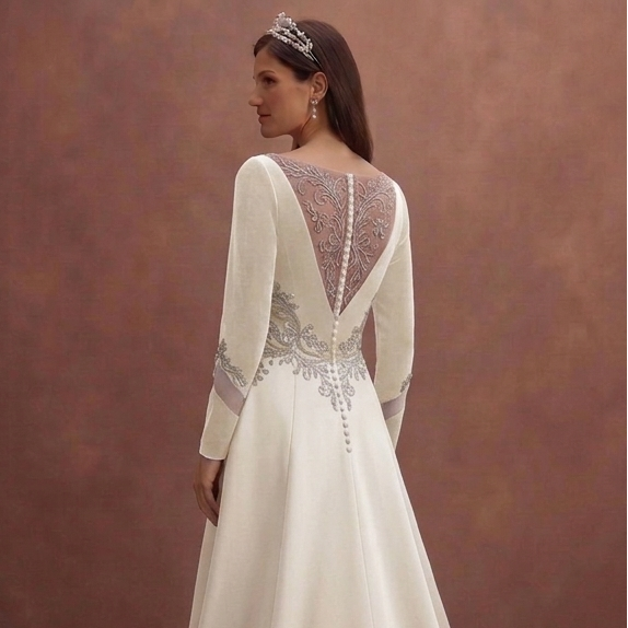 Elegant Winter Wedding Dresses in Velvet and Satin