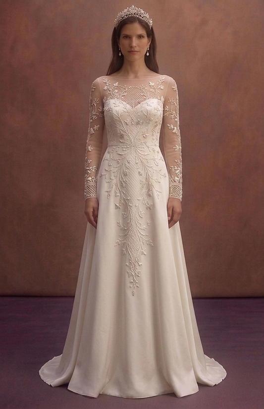 Embroidered Wedding Dresses with Delicate Craftsmanship