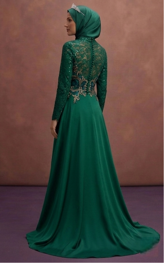 Emerald Green Muslim Prom Dresses – Rich & Elegant Looks