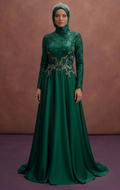Emerald Green Muslim Prom Dresses – Rich & Elegant Looks