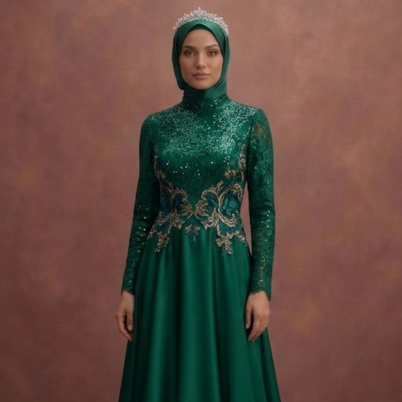 Emerald Green Muslim Prom Dresses – Rich & Elegant Looks
