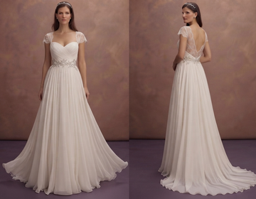 Empire Waist Chiffon Wedding Dresses with Graceful Flow