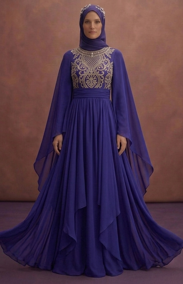 Empire Waist Muslim Prom Dresses – Elegant Flowing Styles