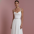 Empire Waist Wedding Dress Greek Long Chiffon Goddess Style