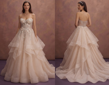 Fairytale Wedding Dresses with Glitter Organza Layers