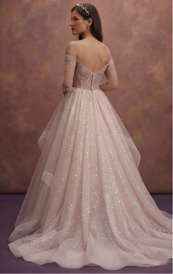 Fairytale Wedding Dresses with Sparkling Tulle Layers