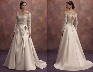Fall Wedding Dresses with Rich Satin Textures