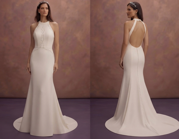 Fit and Flare Wedding Dresses with Elegant Simplicity
