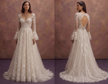 Floral Lace Bridal Dresses with Romantic Details