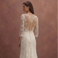 Floral Lace Wedding Dresses with Delicate Embroidery