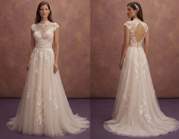 Garden Wedding Dresses with Floral Lace Designs