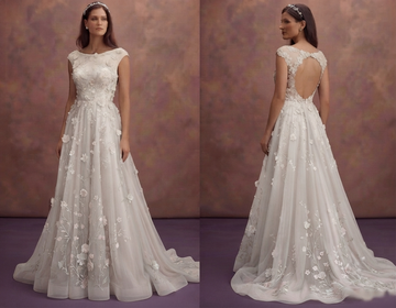 Garden Wedding Dresses with Floral Lace Patterns