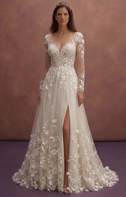 Garden Wedding Dresses with Romantic Florals