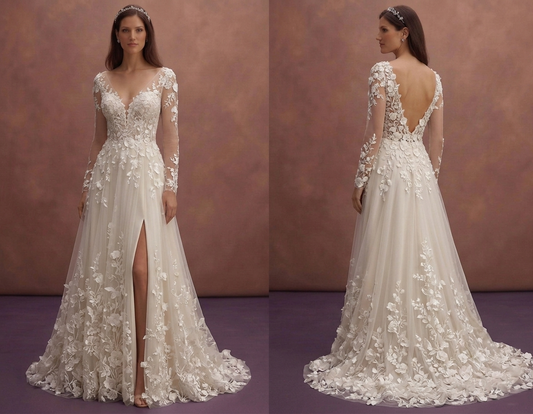 Garden Wedding Dresses with Romantic Florals