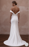 Backless Wedding Dress Elegant Open Back Bridal Gown