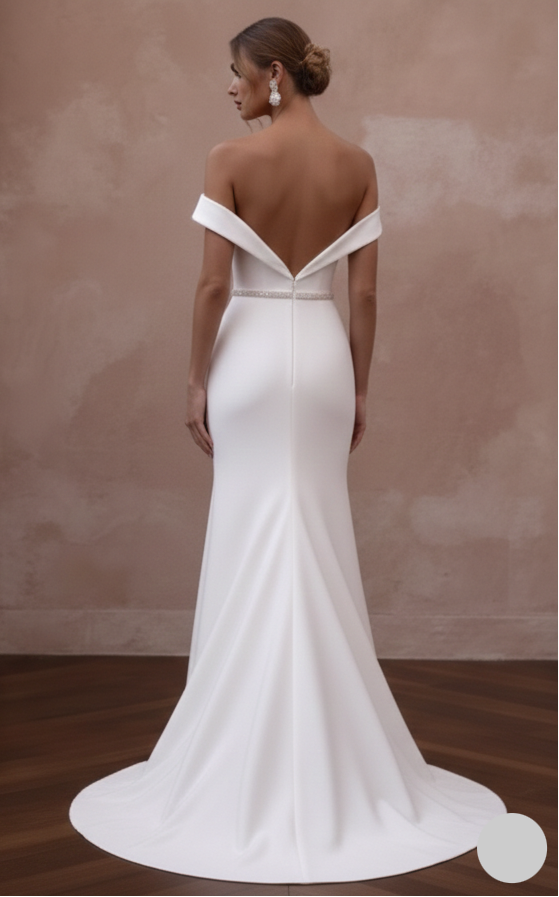 Backless Wedding Dress Elegant Open Back Bridal Gown