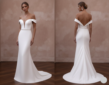 Backless Wedding Dress Elegant Open Back Bridal Gown