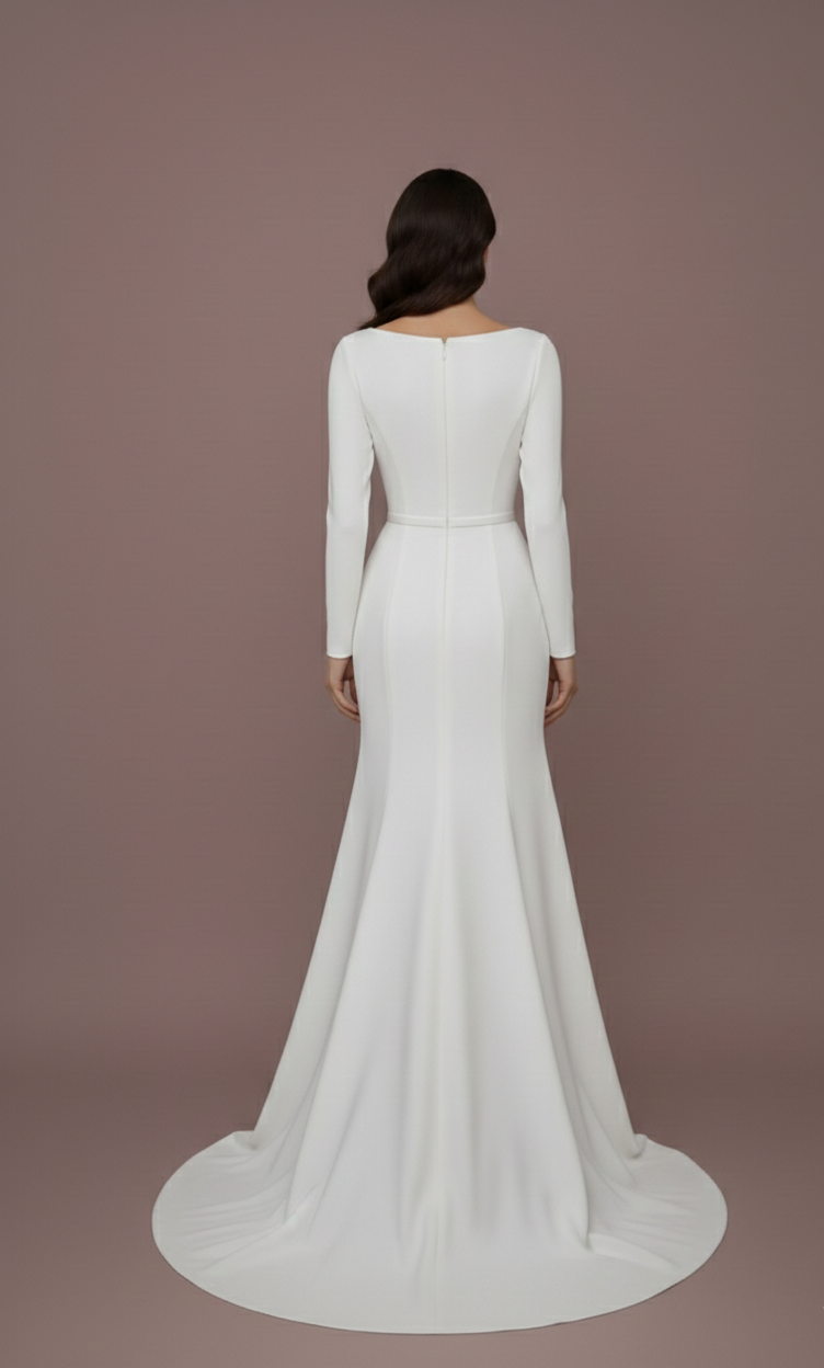 Minimalist Wedding Dress Simple and Timeless Bridal Gown