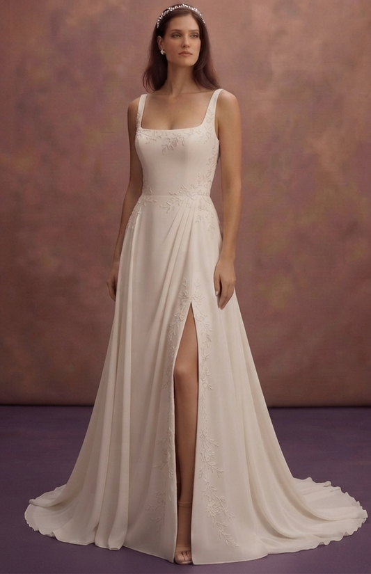 Georgette Bridal Dresses with Soft Movement