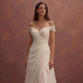 Georgette Wedding Dresses with Soft Draping