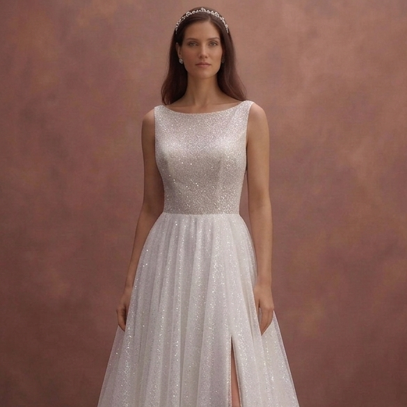 Glitter Tulle Wedding Dresses with Fairytale Sparkle