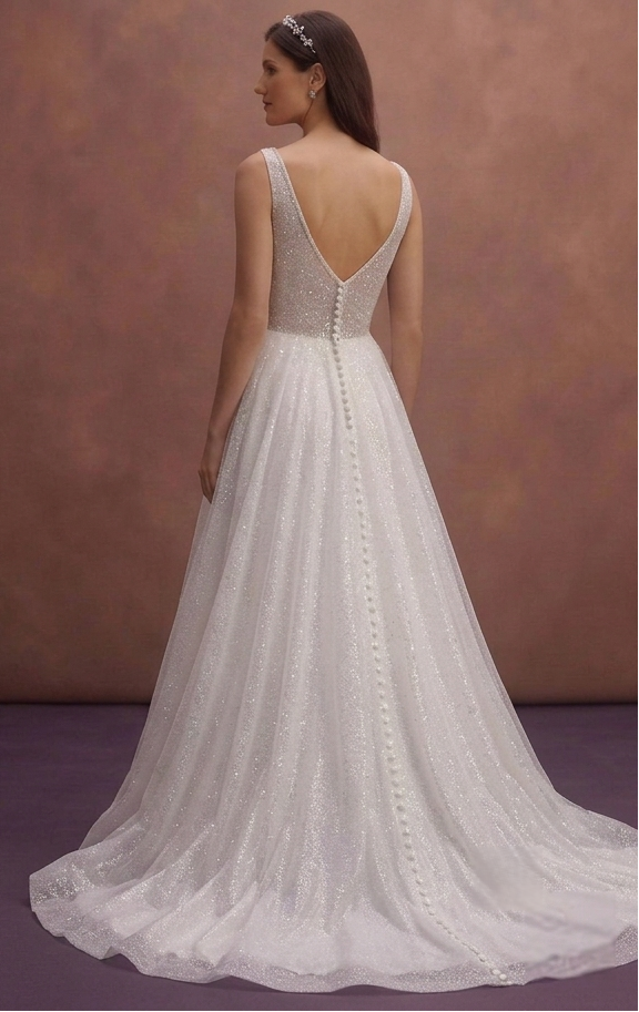 Glitter Tulle Wedding Dresses with Fairytale Sparkle