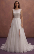 Glitter Tulle Wedding Dresses with Fairytale Sparkle