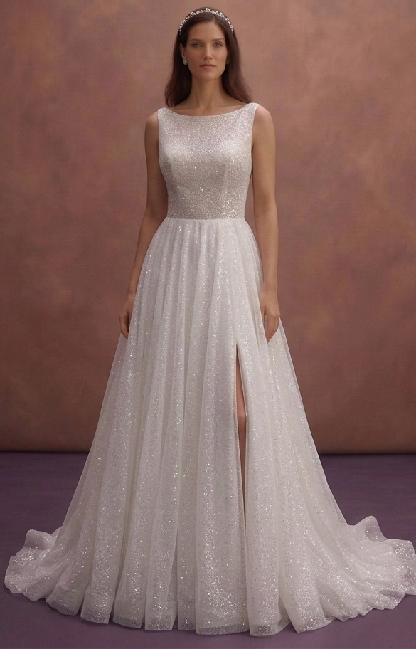 Glitter Tulle Wedding Dresses with Fairytale Sparkle
