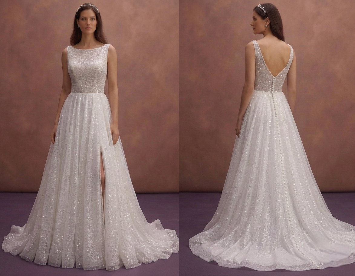 Glitter Tulle Wedding Dresses with Fairytale Sparkle
