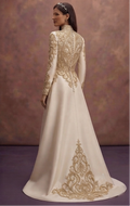 Gold Embroidered Wedding Dresses with Regal Charm