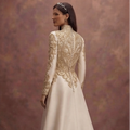 Gold Embroidered Wedding Dresses with Regal Charm