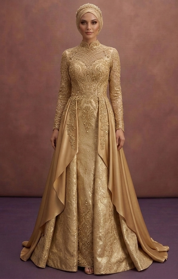 Gold Muslim Prom Dresses – Glamorous Modest Fashion