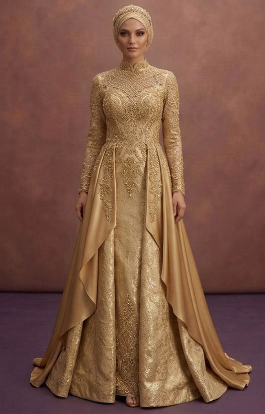 Gold Muslim Prom Dresses – Glamorous Modest Fashion